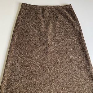 No appt necessary brown and tan skirt 15 inch waist and 25 inch long.